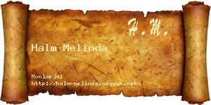 Halm Melinda névjegykártya