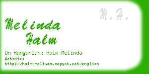 melinda halm business card